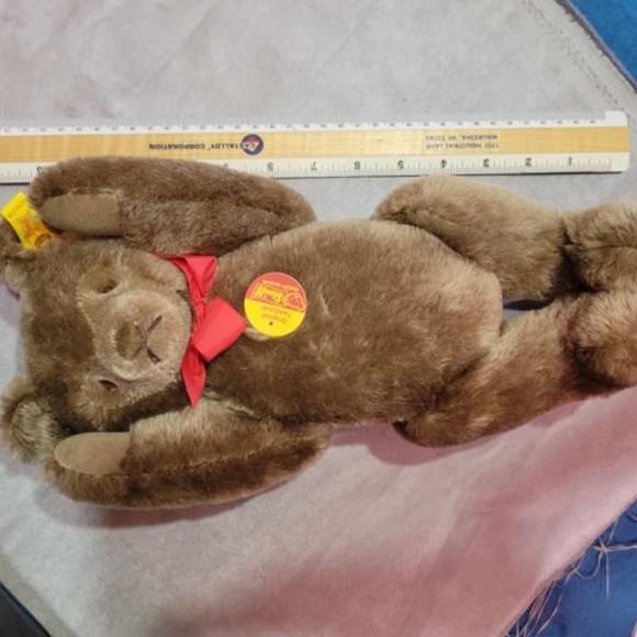 Vintage Steiff W. Germany Stuffed Mohair Teddy Bear - Picture 7 of 7